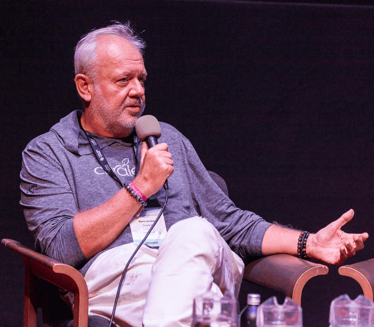 Boris Jordan, Executive Chairman of Curaleaf, on stage at Cannabis Europa
